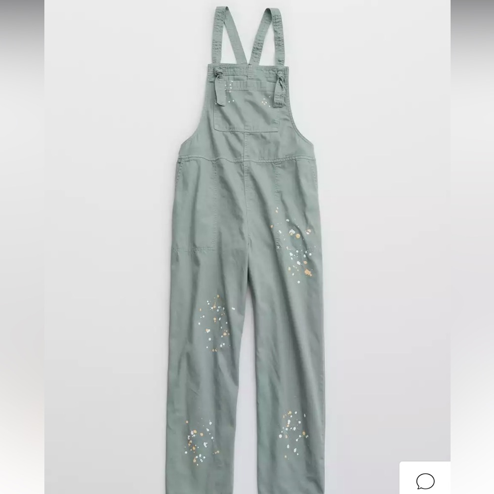 NWT Aerie Work and Play Twill Overalls